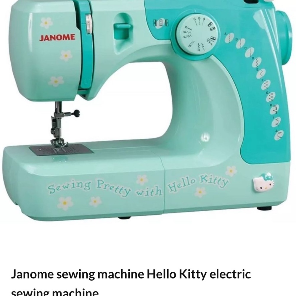 Hello Kitty Kids Sewing Machine - Mint Green